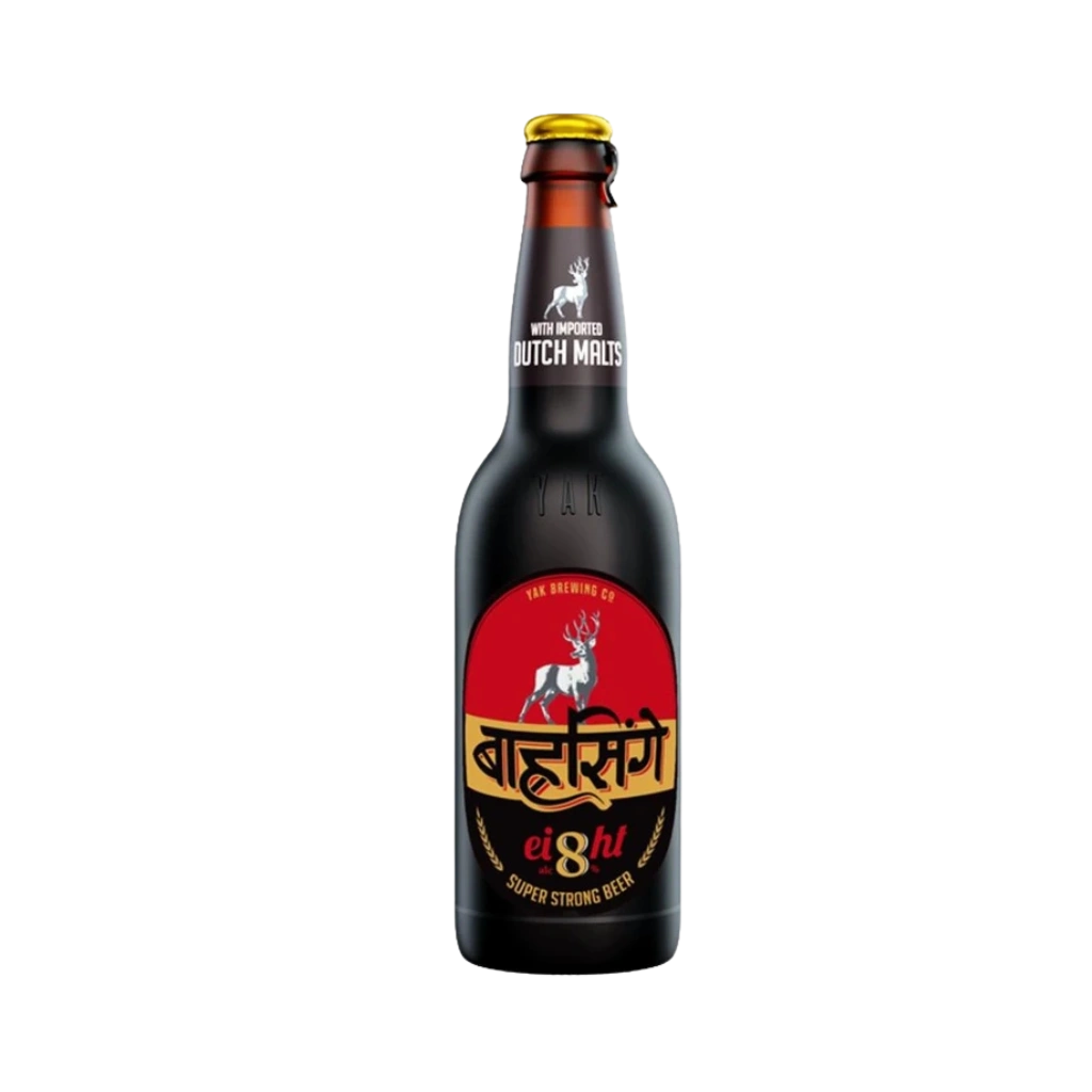 Barahsinghe 8 Super Strong Nepalese Beer Bottles 330mL