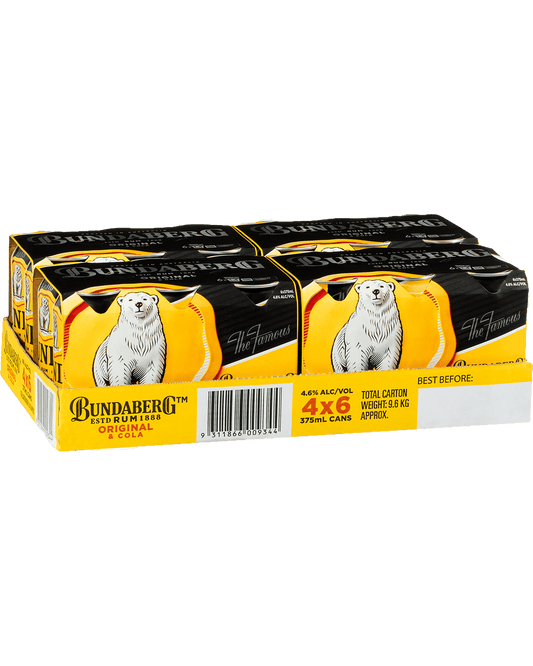 Bundaberg U.P. Rum & Cola Cans 375mL