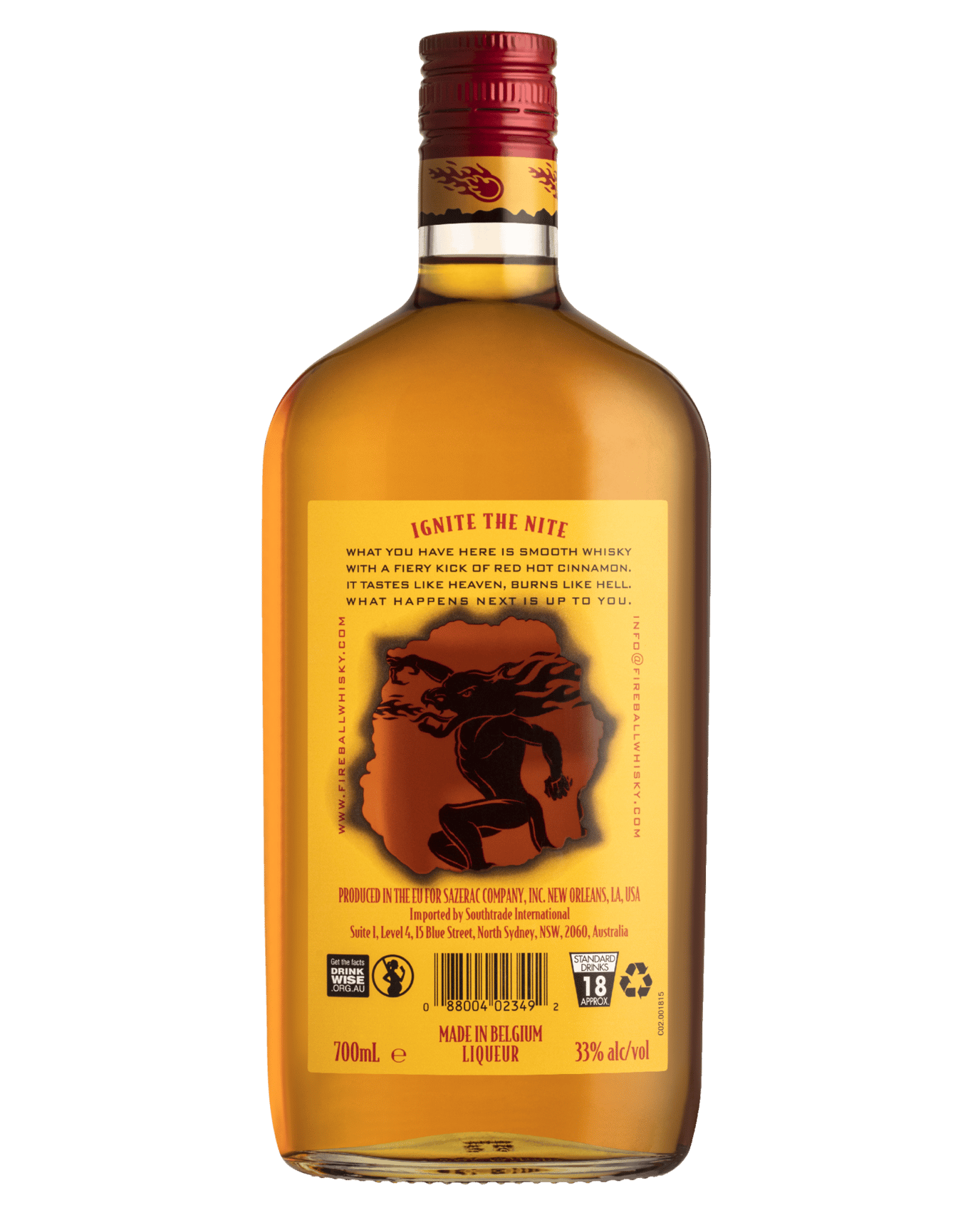 Fireball Cinnamon Flavoured Whisky 700mL