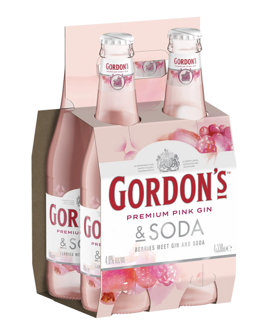 Gordon's Pink Gin & Soda Bottles 330mL
