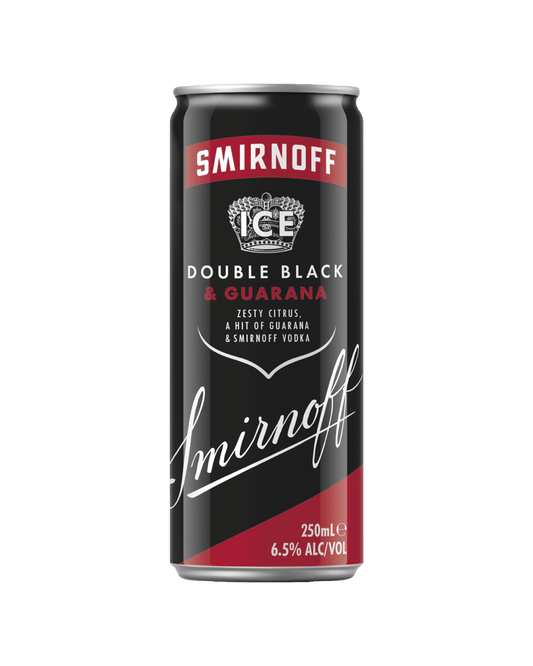 Smirnoff Ice Double Black & Guarana Cans 250mL