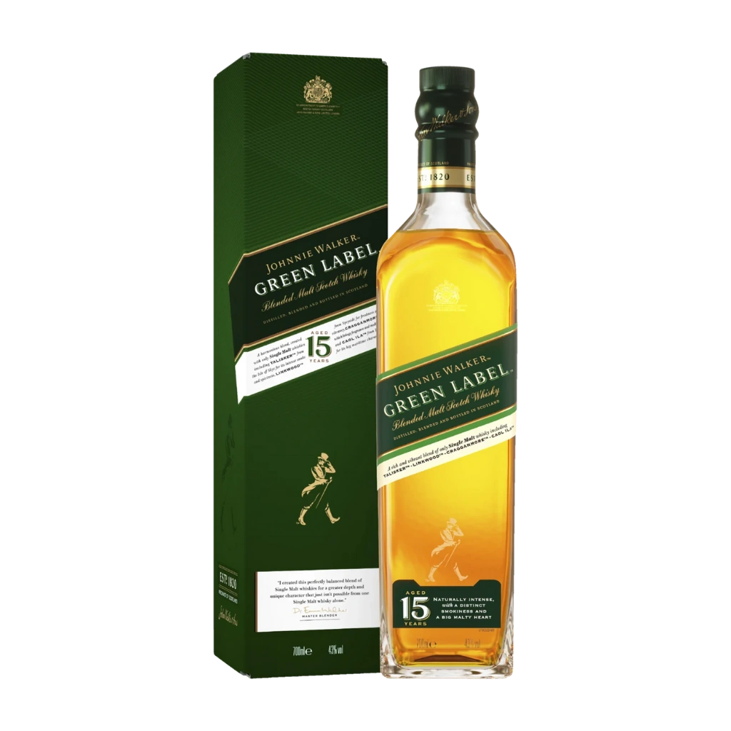 Johnnie Walker Green Label Blended Scotch Whisky 700mL