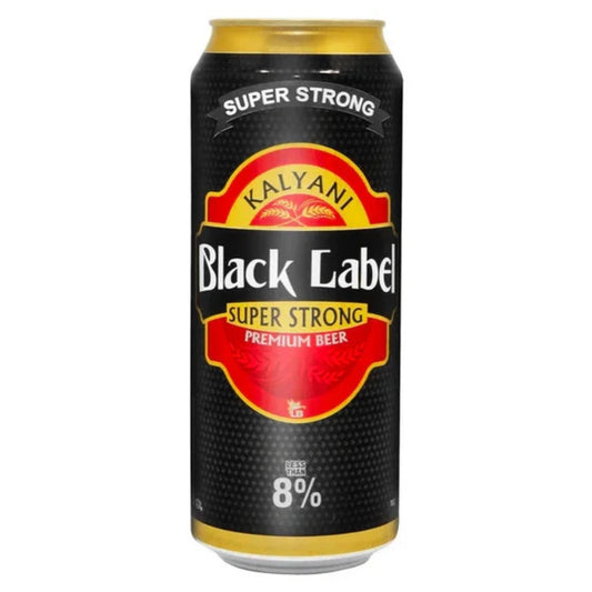 Kalyani Black Label Strong Premium Indian Lager Beer Cans 500mL