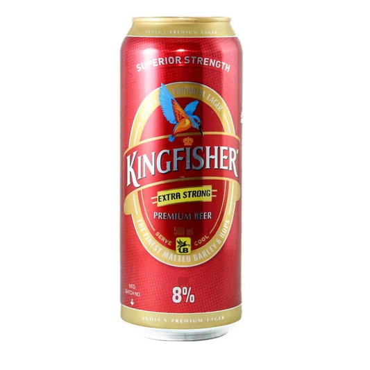 Kingfisher Premium Strong 8% Indian Beer 500ml
