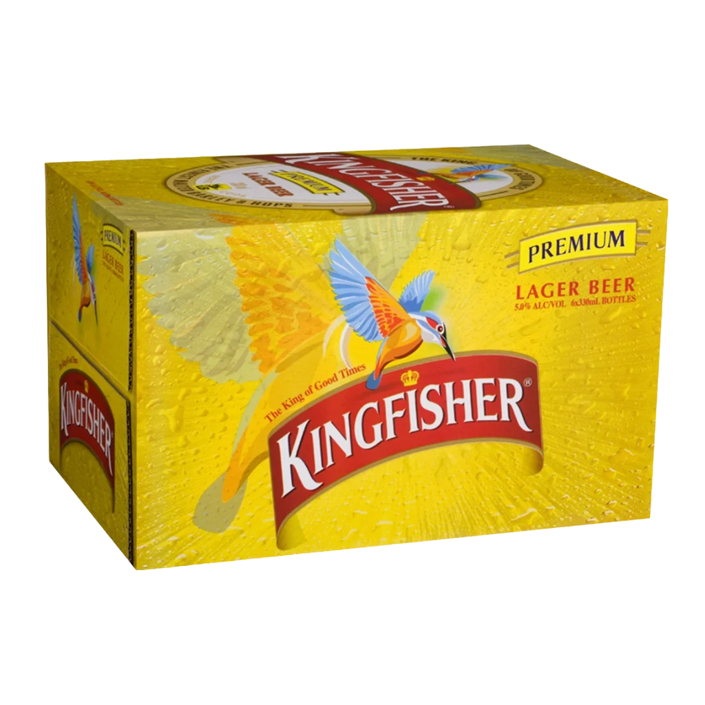 Kingfisher Premium Indian Lager Beer Bottles 330mL