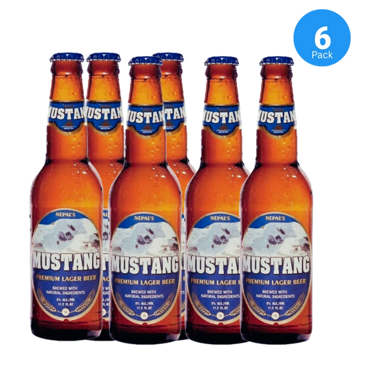 Mustang Premium Lager Beer 5% 330mL – Nepal