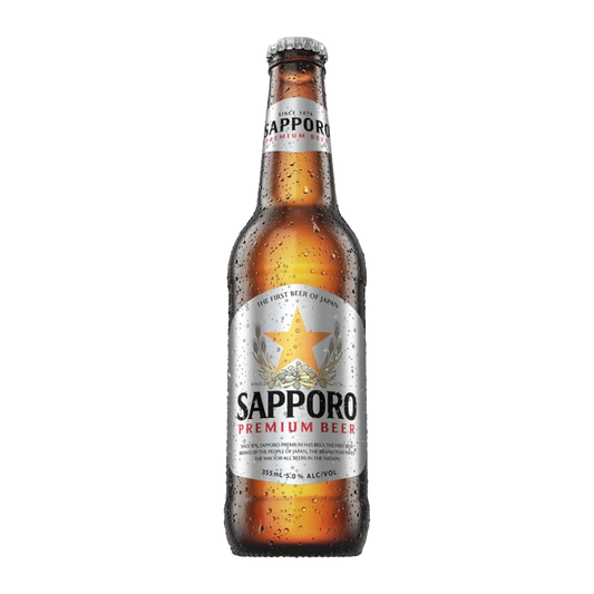 Sapporo Premium Lager Bottles 355mL