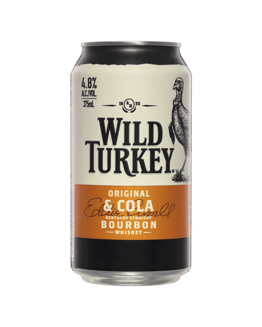 Wild Turkey Bourbon and Cola Cans 375ml