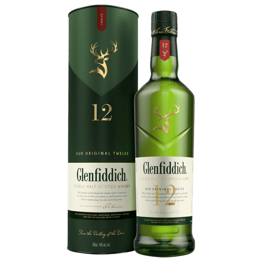 Glenfiddich 12-Year-Old Single Malt Scotch Whisky 700mL