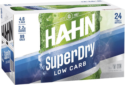 Hahn Super Dry Lager Bottle 330mL