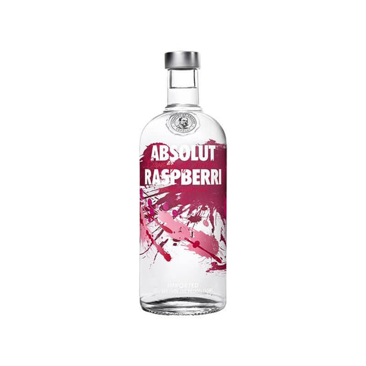 Absolut Raspberri Vodka 700ml bottle with raspberry-flavored vodka from Sweden and screw cap closure