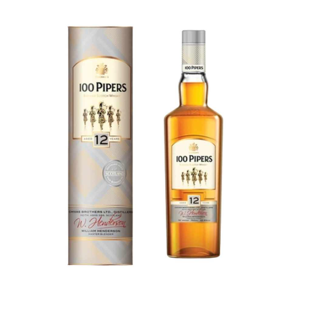 100 Pipers 12 Year Old Blended Scotch Whisky 750ml