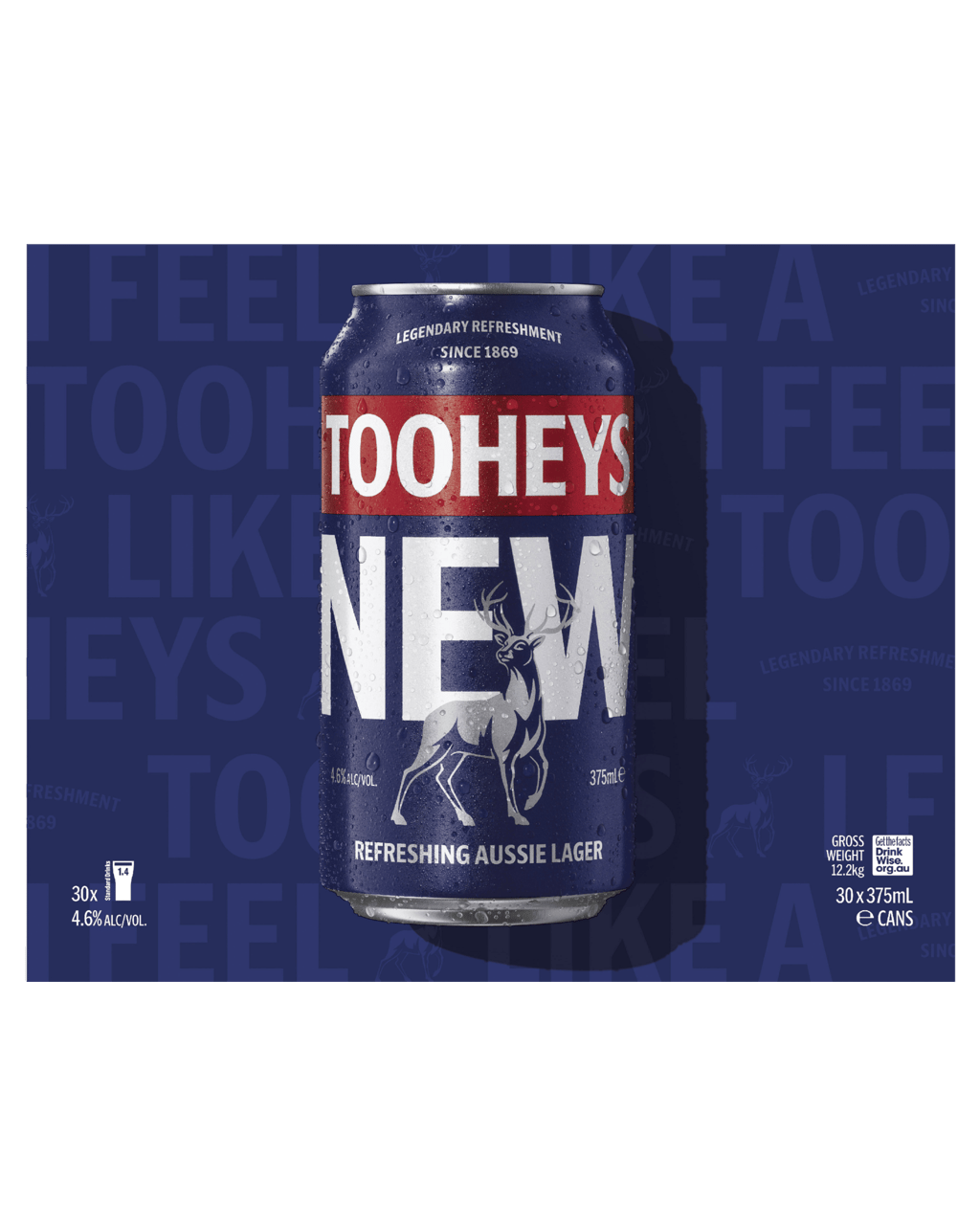 Tooheys New Cans 30x375mL