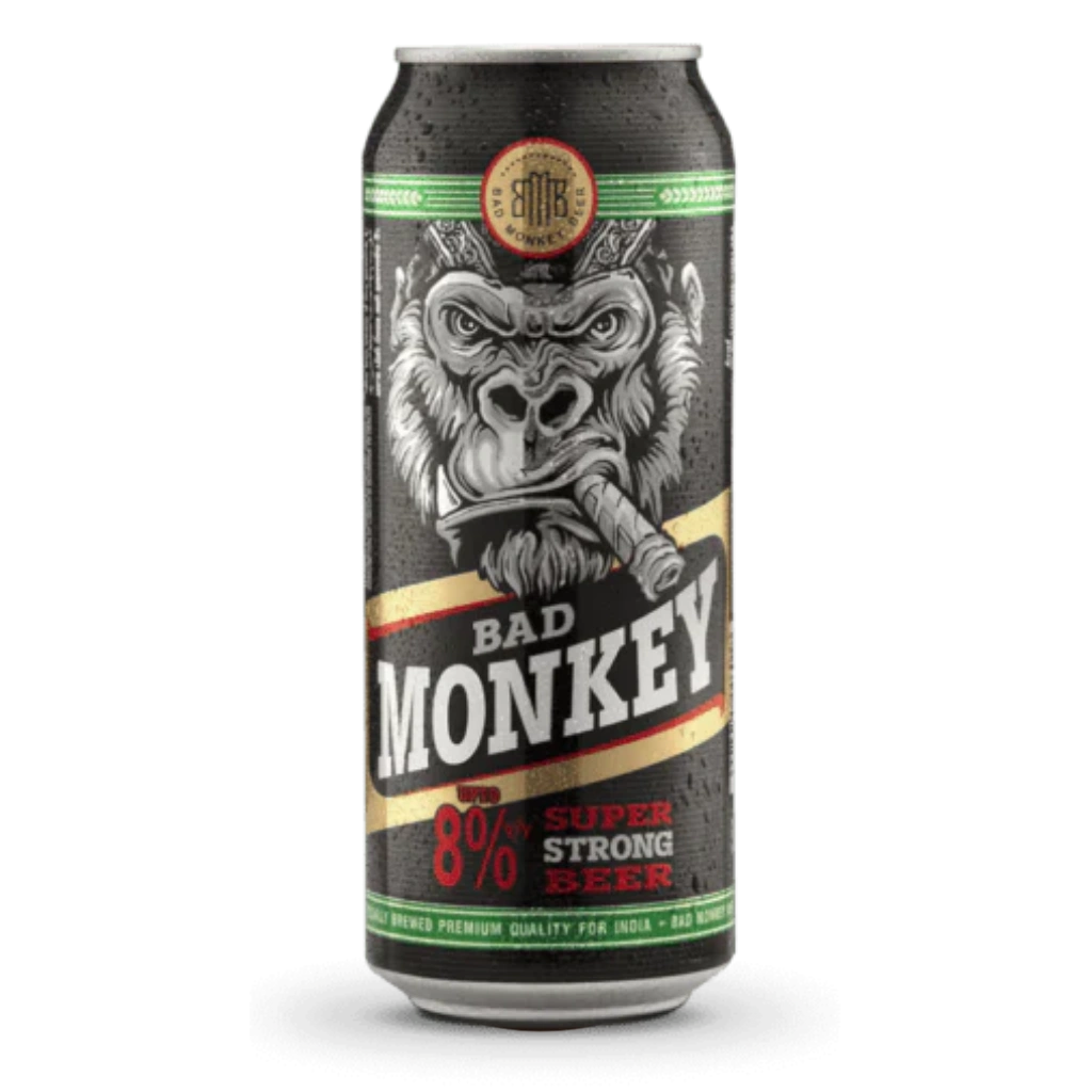 Bad Monkey Super Strong Indian Lager Beer Cans 500mL