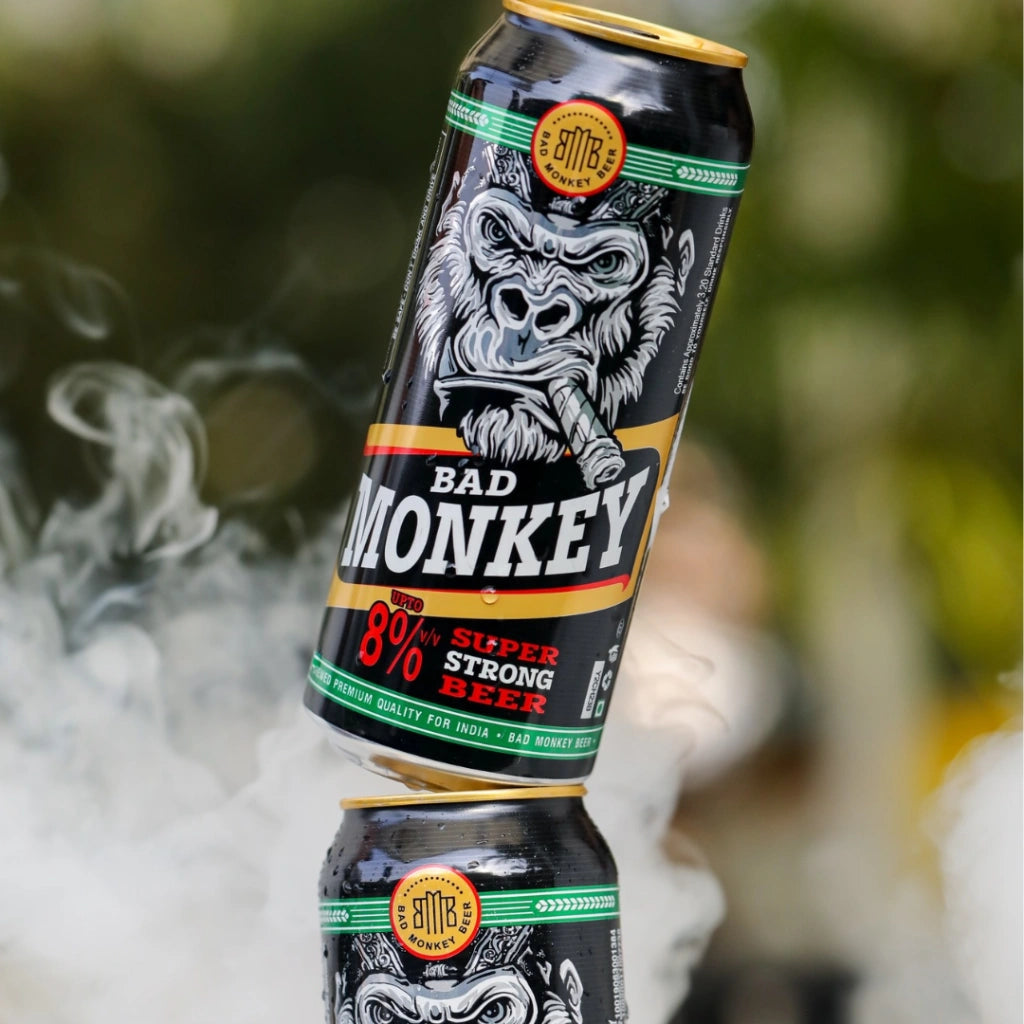 Bad Monkey Super Strong Indian Lager Beer Cans 500mL