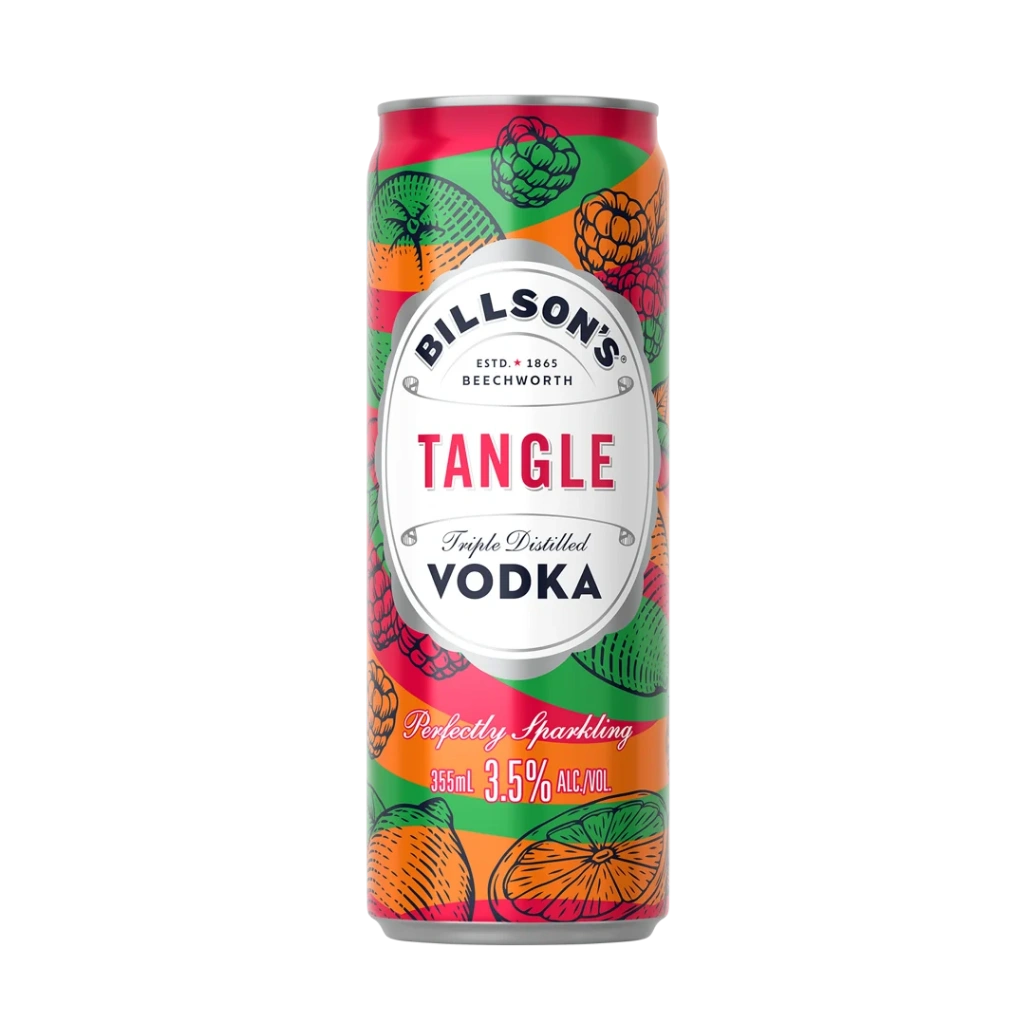Billson's Vodka & Fruit Tangle Cans 355mL
