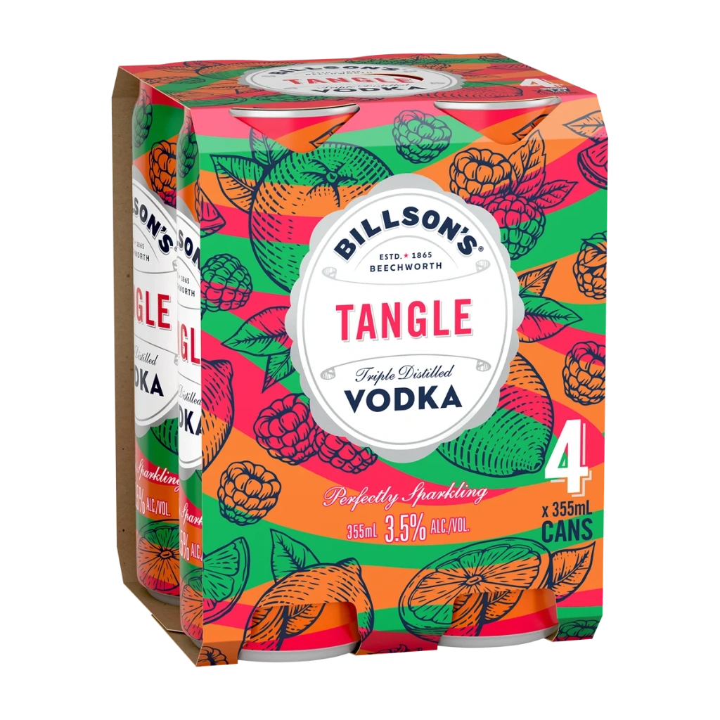 Billson's Vodka & Fruit Tangle Cans 355mL