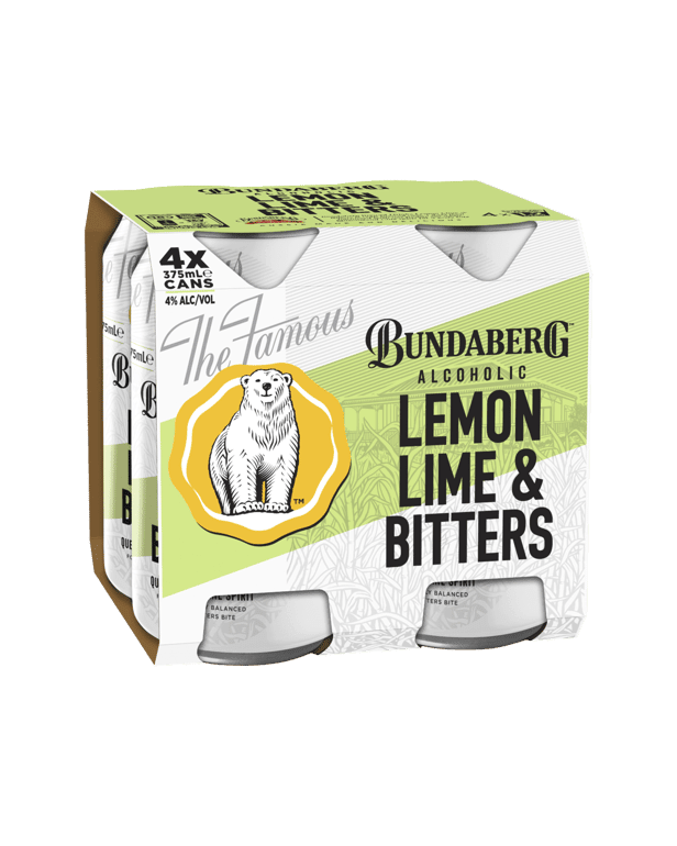 Bundaberg Alcoholic Lemon Lime Bitters 375mL