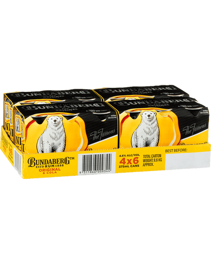 Bundaberg U.P. Rum & Cola Cans 375mL