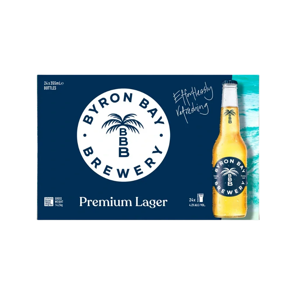 Byron Bay Brewery Premium Lager Bottles 355mL