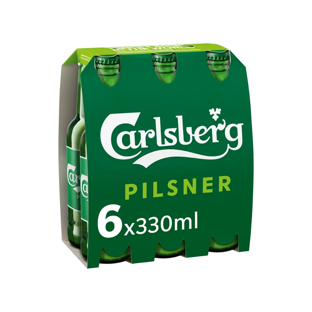 Carlsberg Green Lager Bottles 330mL
