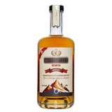 Bottle of Chaangster Raksi with a mountain design on the label against a white background