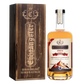 Bottle of Chhaangster Raksi Nepalese whisky with wooden box on a white background