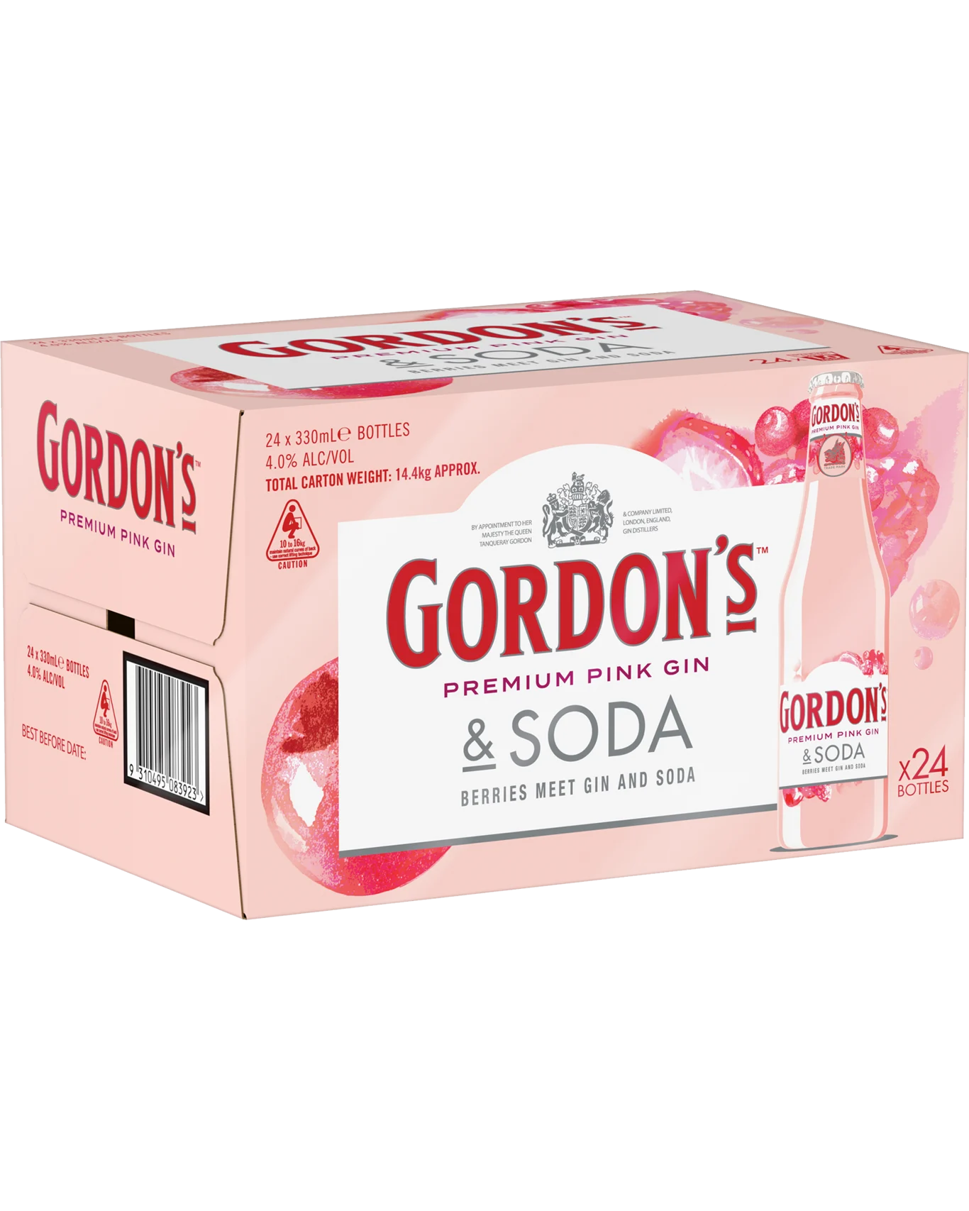 Gordon's Pink Gin & Soda Bottles 330mL