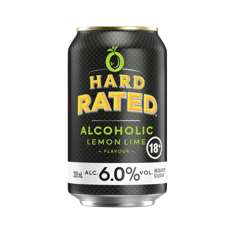 Hard Rated Lemon Lime 6% Cans 330mL