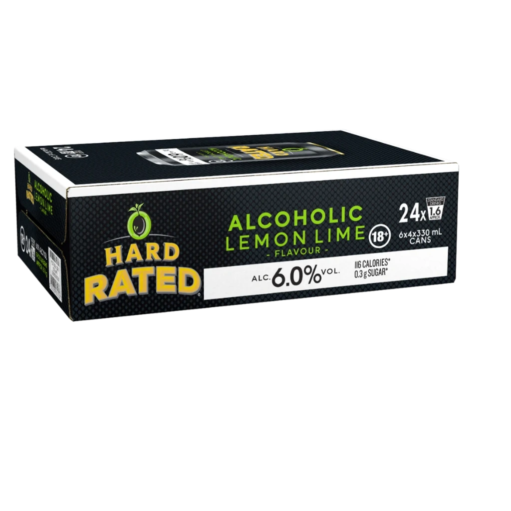 Hard Rated Lemon Lime 6% Cans 330mL