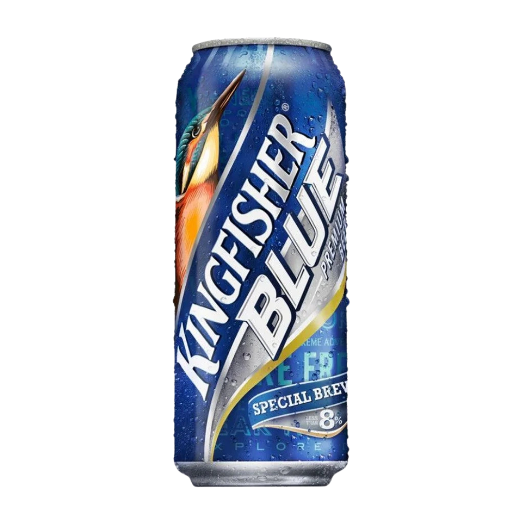 Kingfisher Blue Strong Indian Lager Beer Cans 500mL