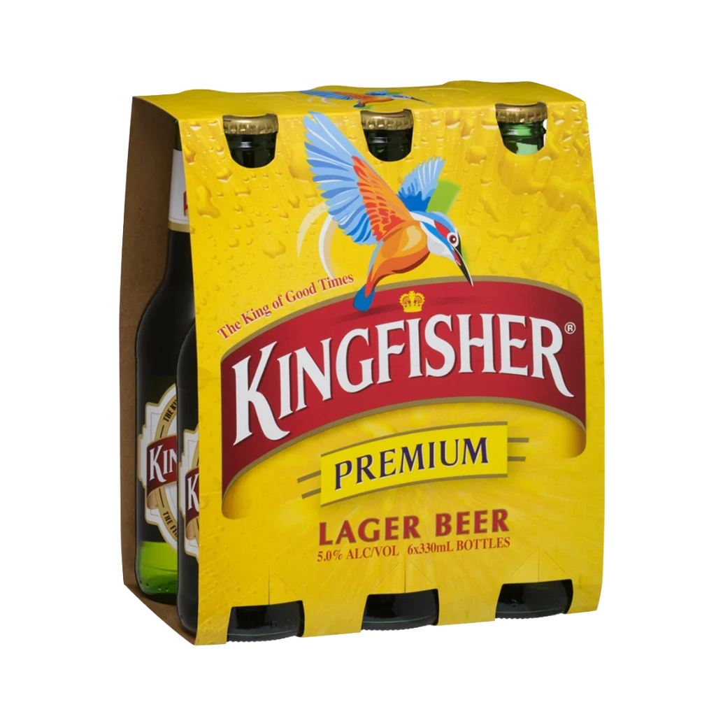 Kingfisher Premium Indian Lager Beer Bottles 330mL