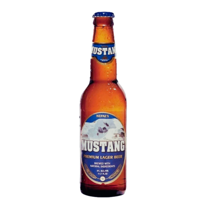 Mustang Premium Lager Beer 5% 330mL – Nepal