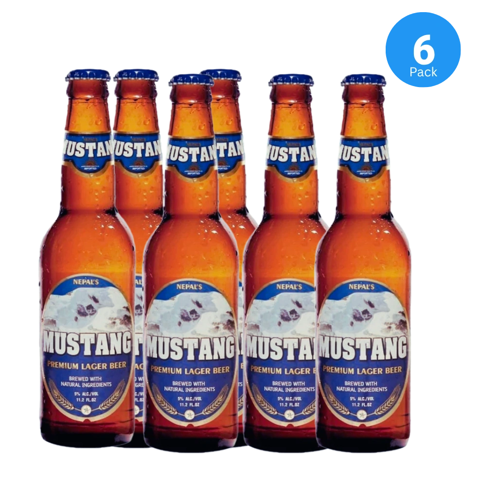 Mustang Premium Lager Beer 5% 330mL – Nepal