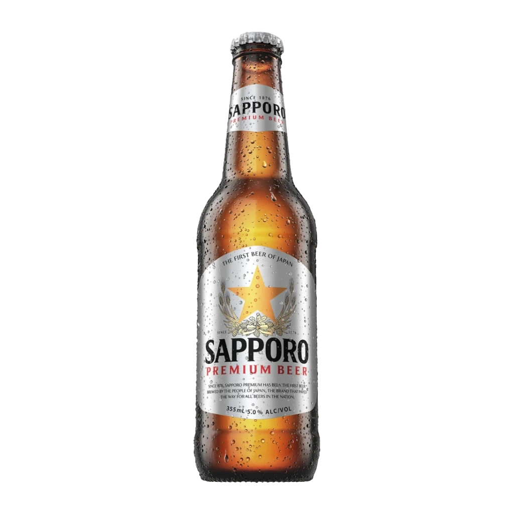Sapporo Premium Lager Bottles 355mL