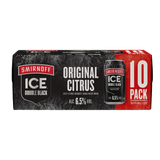 Smirnoff Ice Double Black Cans 10 Pack 375mL
