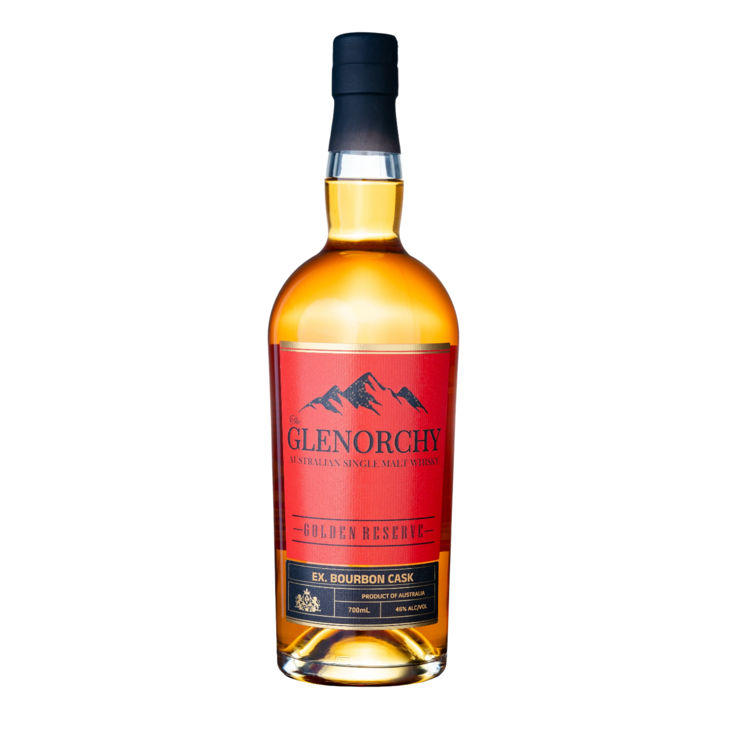 Glenorchy whiskey bottle on a  transparent background