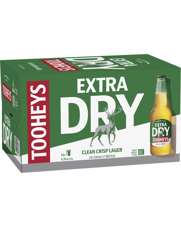 Tooheys Extra Dry Bottles 345mL