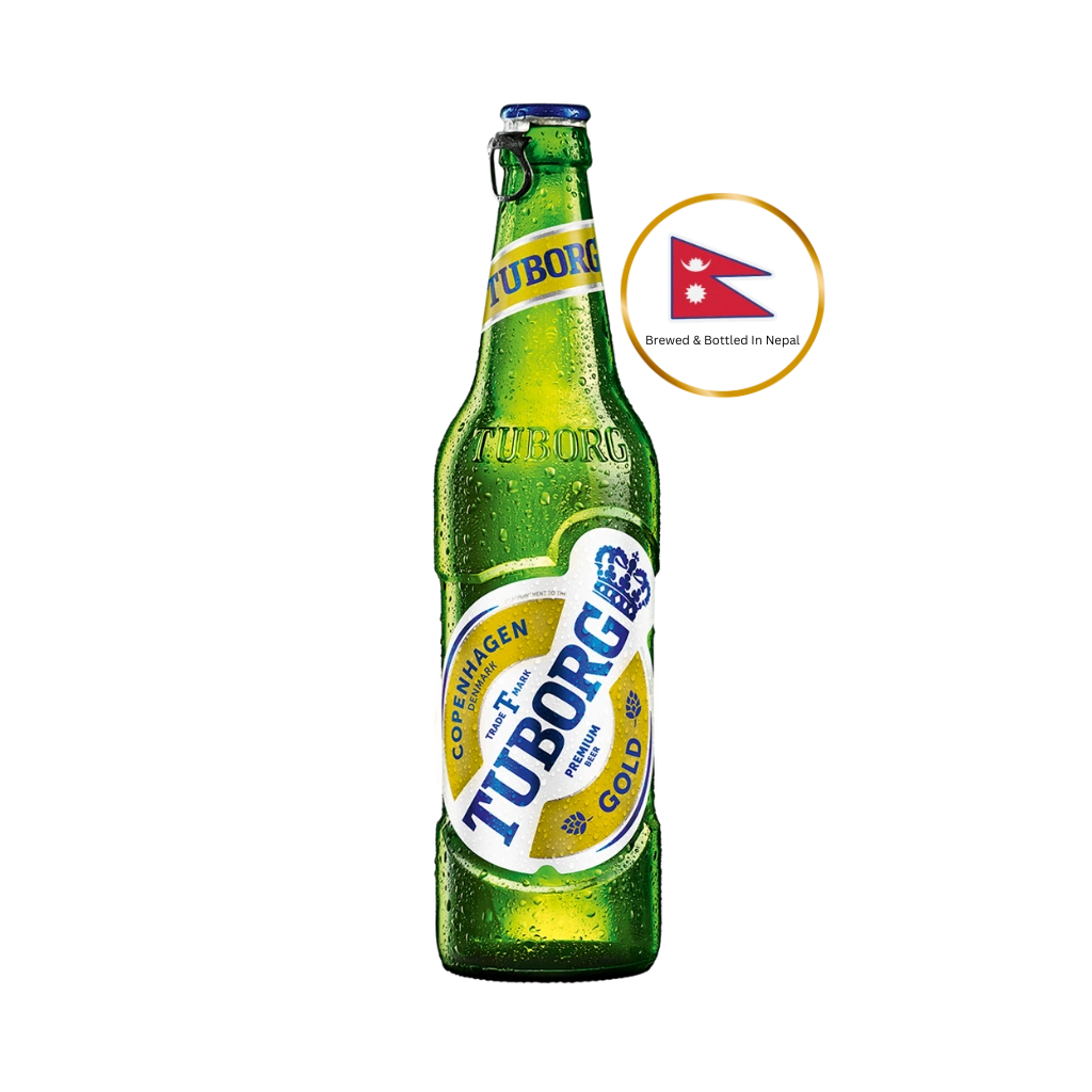 Tuborg Gold Premium Lager Beer Bottle 330mL