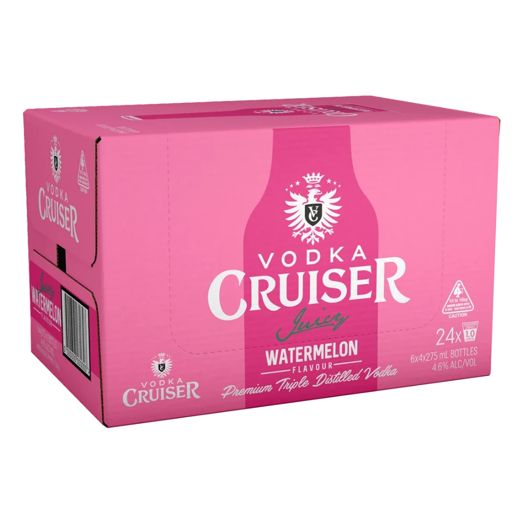 Vodka Cruiser Juicy Watermelon Bottles 275mL