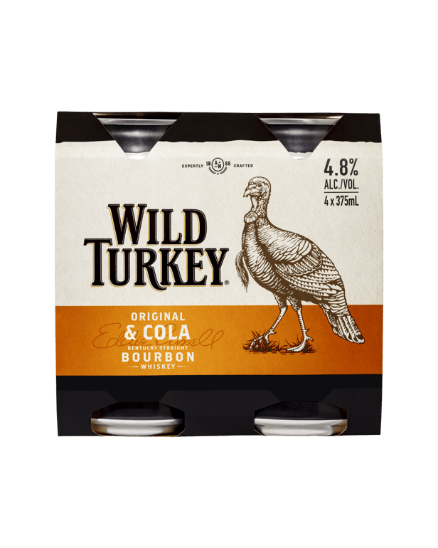 Wild Turkey Bourbon and Cola Cans 375ml