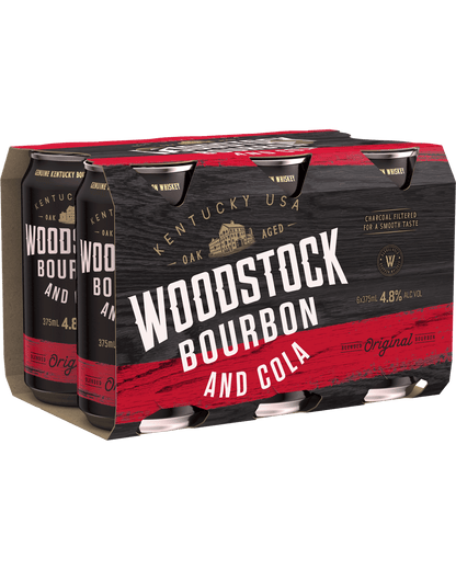 Woodstock Bourbon & Cola 4.8% Cans 375mL