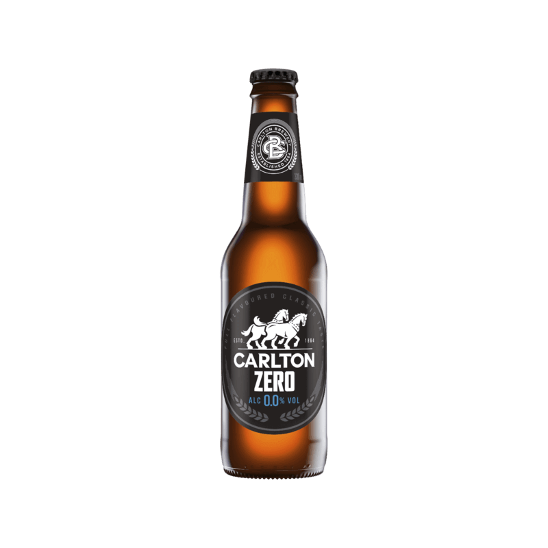 Carlton Zero Zero Non Alcoholic Beer Bottles 330mL