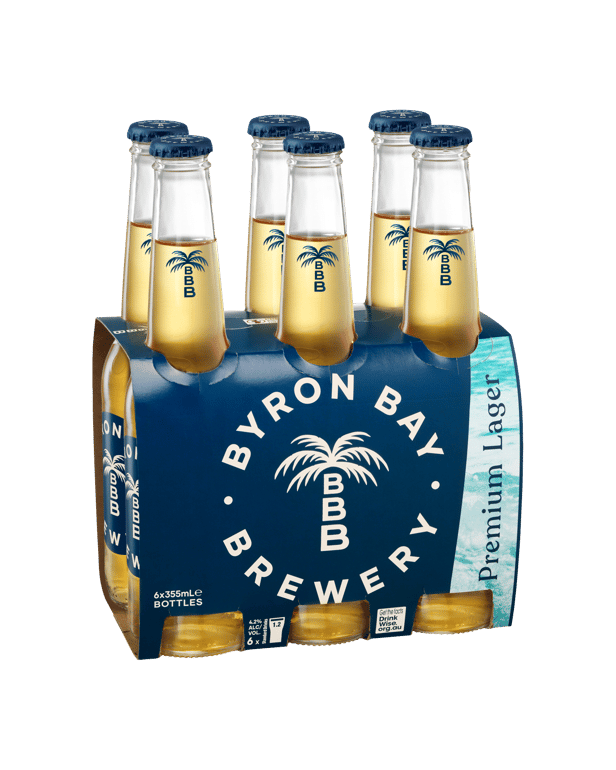 Byron Bay Brewery Premium Lager Bottles 355mL