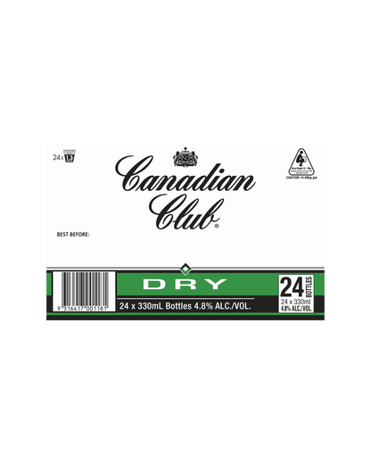 Canadian Club Whisky & Dry Bottles 330mL